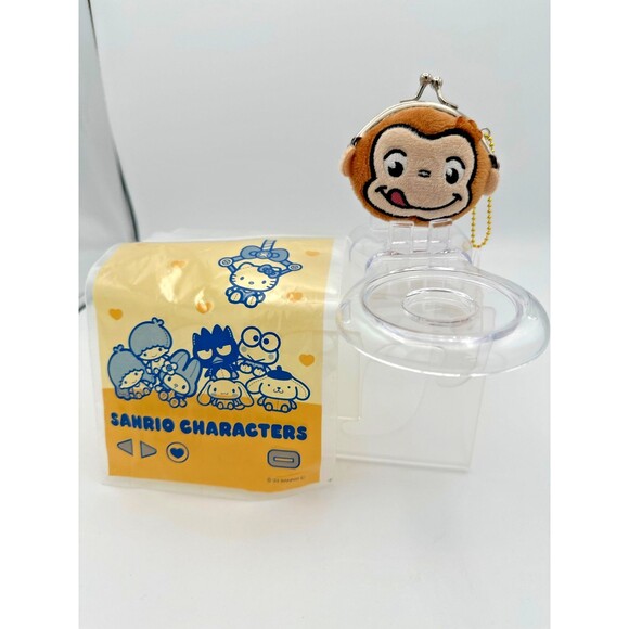 Curious George Plush Coin Purse Keychain Mini Change Pouch Sanrio Style - Picture 1 of 9